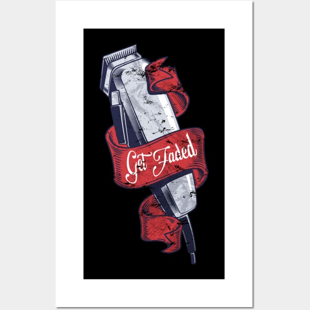 get faded barber Wall Art by JayD World